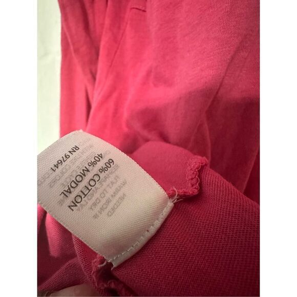 BEAUTIFUL J Jill Shirt Women's L Long Sleeve Button Front Top Collared Pink Tuni - Picture 3 of 4